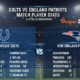 Colts vs New England Patriots Match Player Stats